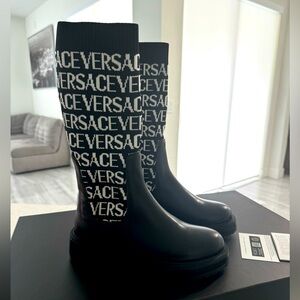 Authentic Versace Girl Black Boots